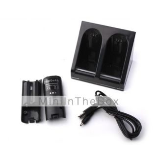 USD $ 13.67   Bluelight Charge Station Batteries for Wii   Black (2