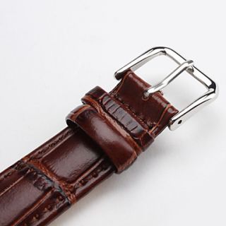 EUR € 3.30   unissex pulseira em couro genuíno 16mm (marrom), Frete