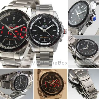 Mens Dual Display Analog and Digital Wrist Watch (Assorted Colors
