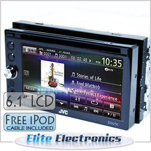 JVC KW AVX646 6 1 LCD Double DIN Car DVD iPod Player