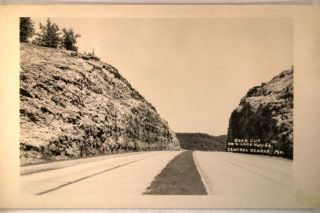 Pre 1950 RPPC Highway Route 66 Rock Cut Central Ozarks Missouri MO