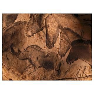 Stone age cave paintings, Chauvet, France Poster