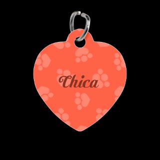 Cat Lover Gifts > Cat Lover Pet Tags > Paw Print Hearts Tomato Cat