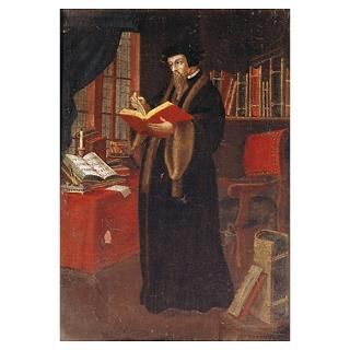 Portrait of John Calvin (1509 64), French theologi Poster