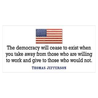 Wall Art > Posters > Jefferson: Democracy will cea