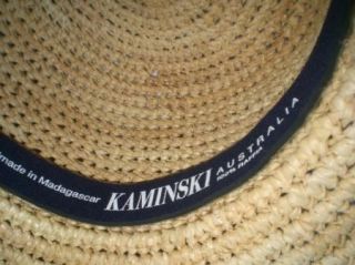 Mint Helen Kaminski Australia Wide Brim Packable 100 Rafia Straw Hat