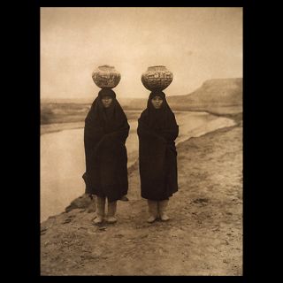 National Geographic Art Store  American West  Two Zuni girls pose
