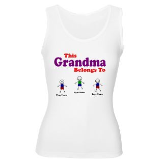 Gifts  3 Tank Tops  Personalized Grandma 3 kids Womens Tank