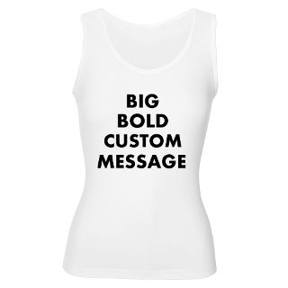 Custom Gifts  Custom Tank Tops  Personalized Bold Font Messag