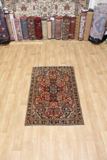 Stunning Antique Floral Kashan Persian Wool Oriental Area Rug Carpet