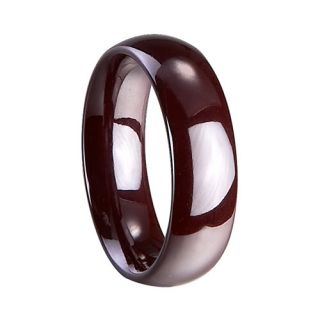 8mm Mens Wood Inlay Black Ceramic Ring Wedding Band All Half Size 9