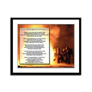 Firemans Prayer 13 x 16 inch Framed Panel Print
