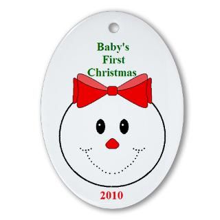 baby s first christmas ornament girl snowbaby 2010