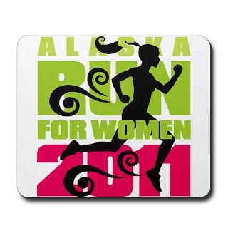 Rectangle Magnet Alaska Run for Women 2011 Green