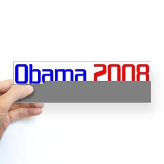 Obama 2008 Bumper Sticker With Stars  Re Elect Barack Obama