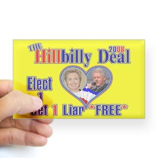 Hillbilly 2008 Deal Rectangle Decal for $4.25