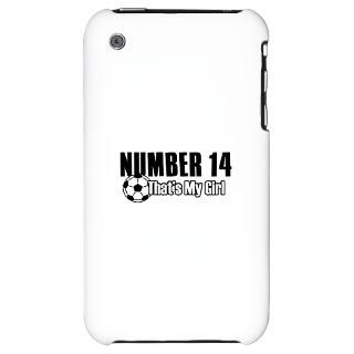 Proud soccer parent of number 14 iPhone Case