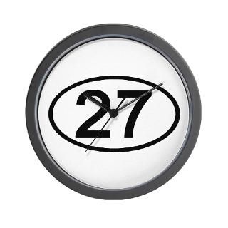 Number 27 Oval Wall Clock for $18.00