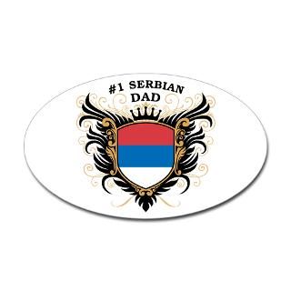 Number One Serbian Dad Oval Decal for $4.25
