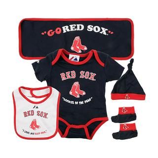 Boston Red Sox Newborn Navy 5 Piece Hanger Gift Set