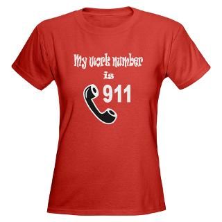 shirts > My work number is 911 Womens Dark T S