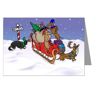 Art Greeting Cards > North Pole Dachshunds Christmas Cards (Pk of 10