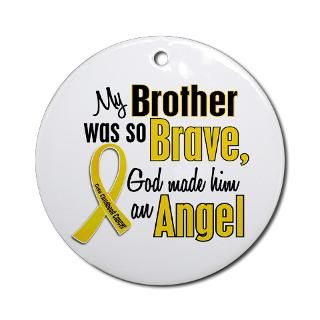 Angel 1 BROTHER Child Cancer Ornament (Round) > Angel BROTHER