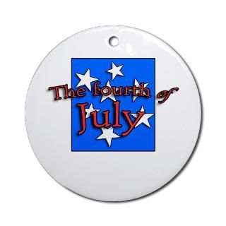 Fourth of July Ornament (Round)  Bright Fourth of July design