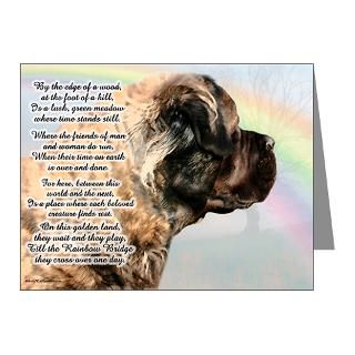 Mastiff Note Cards  Rainbow Bridge w/ poem Note Cards (Pk of 10