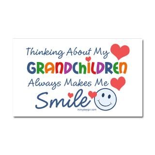 Me Smile Car Accessories  I Love My Grandchildren Car Magnet 20 x 12