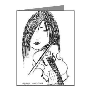 Art Gifts  Art Note Cards  violin art Note Cards (Pk of 10)