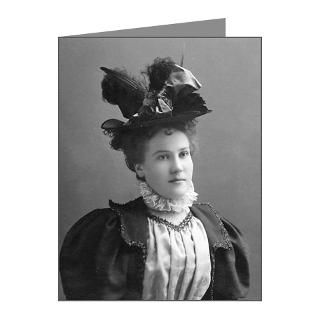 White Photography Note Cards  Fancy HatsPretty Victorian Woman (10
