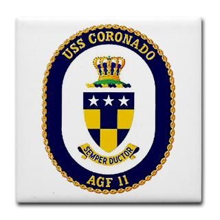 USS Coronado AGF 11 Tile Coaster