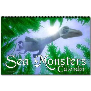 Animal Home Office  Sea Monsters Calendar   Oversized 17 x 11 inch