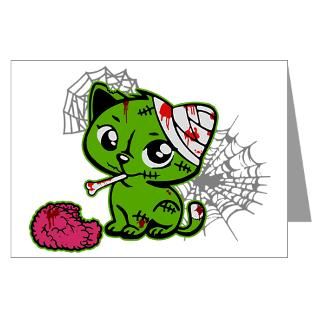  Bone Greeting Cards  Zombie Kitty Greeting Cards (Pk of 20