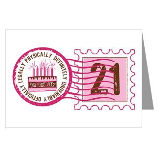 21 Gifts  21 Greeting Cards  Birthday Stamp 21 Greeting Card