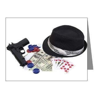 And A Gun Note Cards > Gangster gambling kit Note Cards (Pk of 20