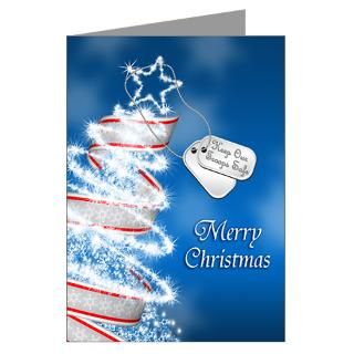 Greeting Cards  Patriotic Christmas (blue) Greeting Cards Pk of 20