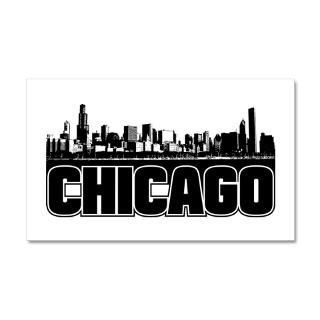 America Gifts  America Wall Decals  Chicago Skyline 22x14 Wall