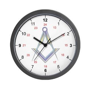 Masonic UK 24 hour Wall Clock