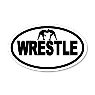 Wrestling Wrestlers 35x21 Oval Wall Peel for $20.00