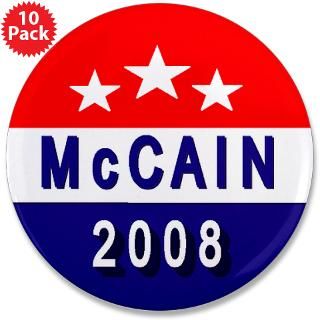 John Mccain Gifts  John Mccain Buttons  McCain 3.5 Button (10