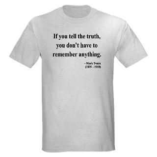 Author T shirts  Mark Twain 30 Light T Shirt