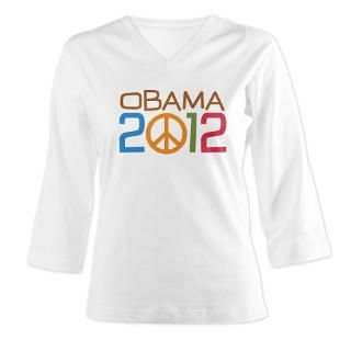 2012 Barack Gifts  2012 Barack Long Sleeve Ts  Obama Peace Sign