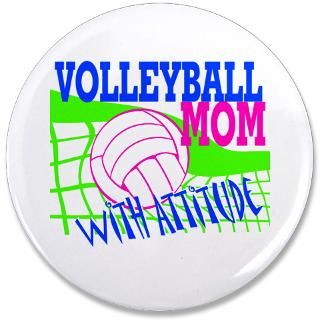 Ball Gifts  Ball Buttons  Volleyball Mom 3.5 Button