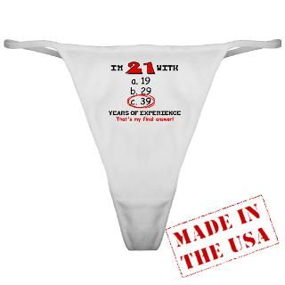  60Th Underwear & Panties  21 Plus 39 Equals 60 Classic Thong
