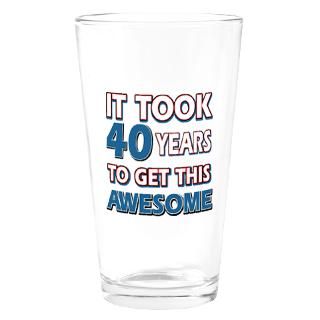 40 year old birthday gift ideas drinking glass