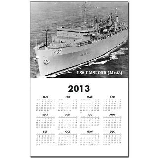 43 Gifts  43 Home Office  USS CAPE COD (AD 43) Calendar Print