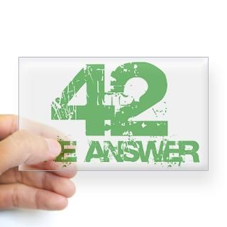 The Answer Is 42 Rectangle Decal for $4.25