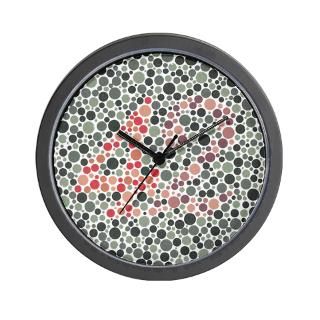 42 Gifts  42 Home Decor  Color Blind Test #42 Wall Clock